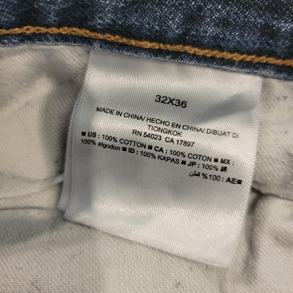 Mens Old Navy Boot Cut 100% Cotton Jeans 32 X36 - Picture 5 of 6